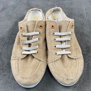 Vionic Beach Breeze‎ Mule Sneakers Tan Women's Size 10 Slip On Canvas Comfy